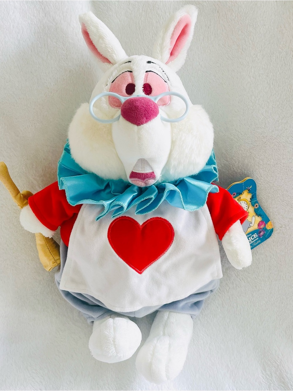 NWT Disney Store The White Rabbit Alice in Wonderland Plush Stuffed Animal